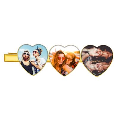 Custom4U Personalized Hair Clips for Women Name Hair Clips/1-18 Pictures Hair Clips Customized Hairpin Barrettes Custom Gifts for Her (Gifts Box)