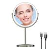8" Lighted Vanity Mirror with Lights, 1X/10X Magnifying Makeup Mirror, Double Sided 360 Swivel USB Rechargeable, 3 Color Lights, Gifts for Women Mom Teen Girls view 1