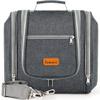 COOSKY Hanging Toiletry Bag for Women & Men, Cruise Ship Travel Essentials, Holds Full Size Shampoo, with Dry and Wet Separation Cosmetic Bag, Makeup Organizer Bag, Bathroom Water-resistant Bag, Grey view 1