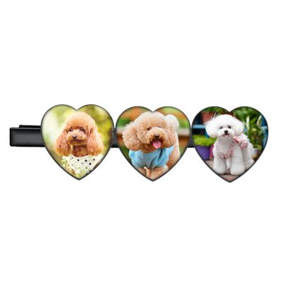 Custom4U Personalized Hair Clips for Women Name Hair Clips/1-15 Pictures Hair Clips Customized Hairpin Barrettes Custom Gifts for Her (Gifts Box)