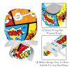 2Pcs Nurse Scrub Caps Women Long Hair, Boom Comic Words Adjustable Working Cap with Button and Sweatband Multicoloured view 4