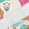 2Pcs Nurse Scrub Caps Women Long Hair, Colorful Cupcakes Pattern Adjustable Working Cap with Button and Sweatband view 2
