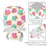 2Pcs Nurse Scrub Caps Women Long Hair, Colorful Cupcakes Pattern Adjustable Working Cap with Button and Sweatband view 4