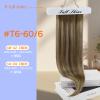 Full Shine Brown Blonde Clip in Hair Extensions Chestnut Brown Ombre Blonde Color 6/60/6 Real Hair Extensions Clip ins 22 Inch Straight Clip in Remy Hair 7 Pcs 120 G view 2