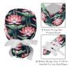 2Pcs Nurse Scrub Caps Women Long Hair, Summer Lotus Patterns Adjustable Working Cap with Button and Sweatband Multicoloured view 4