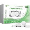 Fancyou Compressed Towel Tablets 100 Count, Thickened Disposable Face Towel Biodegradable Cotton Cloths, Portable Mini Compressed Washcloths Coin Tissue for Travel, Gym, Home, Outdoor Activities view 1