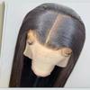13x6 HD Transparent Lace Front Human Hair Wigs Straight 150% Density Pre Plucked Natural Hairline Bleached Knots Brazilian Virgin Hair With Baby Hair Natural Color for Black Women 16 Inch view 3