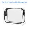 PACKISM Clear Makeup Bags, 4 Pack Quart Size Travel Bag TSA ApprovedTravel for Toiletries, Cosmetic Bags Carry on Clear Toiletry TSA Approved Toiletry, Black view 2