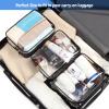 PACKISM Clear Makeup Bags, 4 Pack Quart Size Travel Bag TSA ApprovedTravel for Toiletries, Cosmetic Bags Carry on Clear Toiletry TSA Approved Toiletry, Black view 4