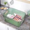 Beavorty Transparent Pattern Makeup Organizer Box Capacity Sundries Storage Basket for Office Snacks Bathroom Essentials and Desktop Organization view 4