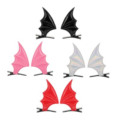 LALAFINA 8pcs Bat Wings Hair Clips Devil Wing Hair Barrettes Horror Hairpins Cartoon Bat Ears Hair Clips for Kids Adults Batwing Costume Cosplay Accessories