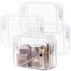 PACKISM Clear Makeup Bags 4 Medium, Quart Size Travel Bag TSA Approved Clear Travel Bags for Toiletries, Carry on Toilety Bag TSA Approved Toiletry Bags, White view 1
