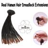 0.6 cm Thickness 8 Inch #T1B/30 30 Strands 100% Real Human Hair Dreadlock Extensions for Men and Women. Handmade for Full Head, Can Be Dyed and Bleached. Dreadlocks Bulk Permanent Locs view 2