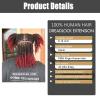 0.6 cm Thickness 8 Inch #T1B/BUG 60 Strands 100% Real Human Hair Dreadlock Extensions for Men and Women. Handmade for Full Head, Can Be Dyed and Bleached. Dreadlocks Bulk Permanent Locs view 2