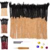 0.6 cm Thickness 12 Inch #T1B/27 60 Strands 100% Real Human Hair Dreadlock Extensions for Men and Women. Handmade for Full Head, Can Be Dyed and Bleached. Dreadlocks Bulk Permanent Locs view 1