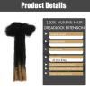 0.6 cm Thickness 14 Inch #T1B/27 60 Strands 100% Real Human Hair Dreadlock Extensions for Men and Women. Handmade for Full Head, Can Be Dyed and Bleached. Dreadlocks Bulk Permanent Locs view 2