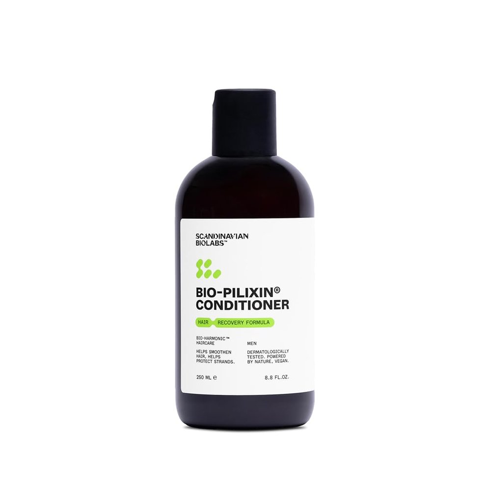 Scandinavian Biolabs Bio-Pilixin Conditioner For Men | Prevents Split & Damaged Ends, Restores Weak Hair, Supports Scalp Vitality, Dermatologically Tested, Made in Denmark, 250 mL/ 8.8 Oz