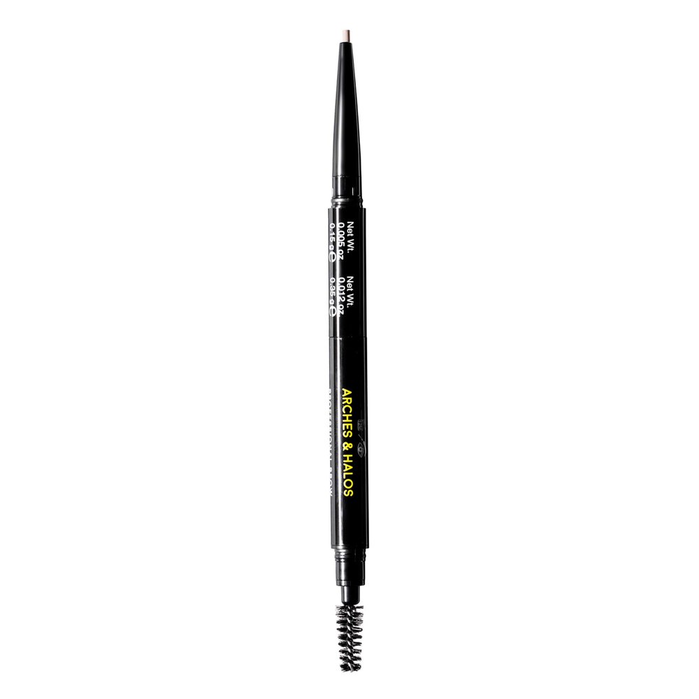 Arches and Halos 2 in 1 Defining Eyebrow Pencil and Powder - Brow Powder with Spoolie Brush - Shape and Fill for Natural Look - Mocha Blonde - .017 oz