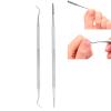 2pcs Ingrown Toenail Tools Stainless Steel Nail Picker Dual Ends Nail File Toenail Cleaner Tools for Nail Salon Home view 2