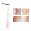 Portable Women Razors Stainless Steel Pink Manual Razors Safe Body Hair Removal Shaving Knife for Women view 3