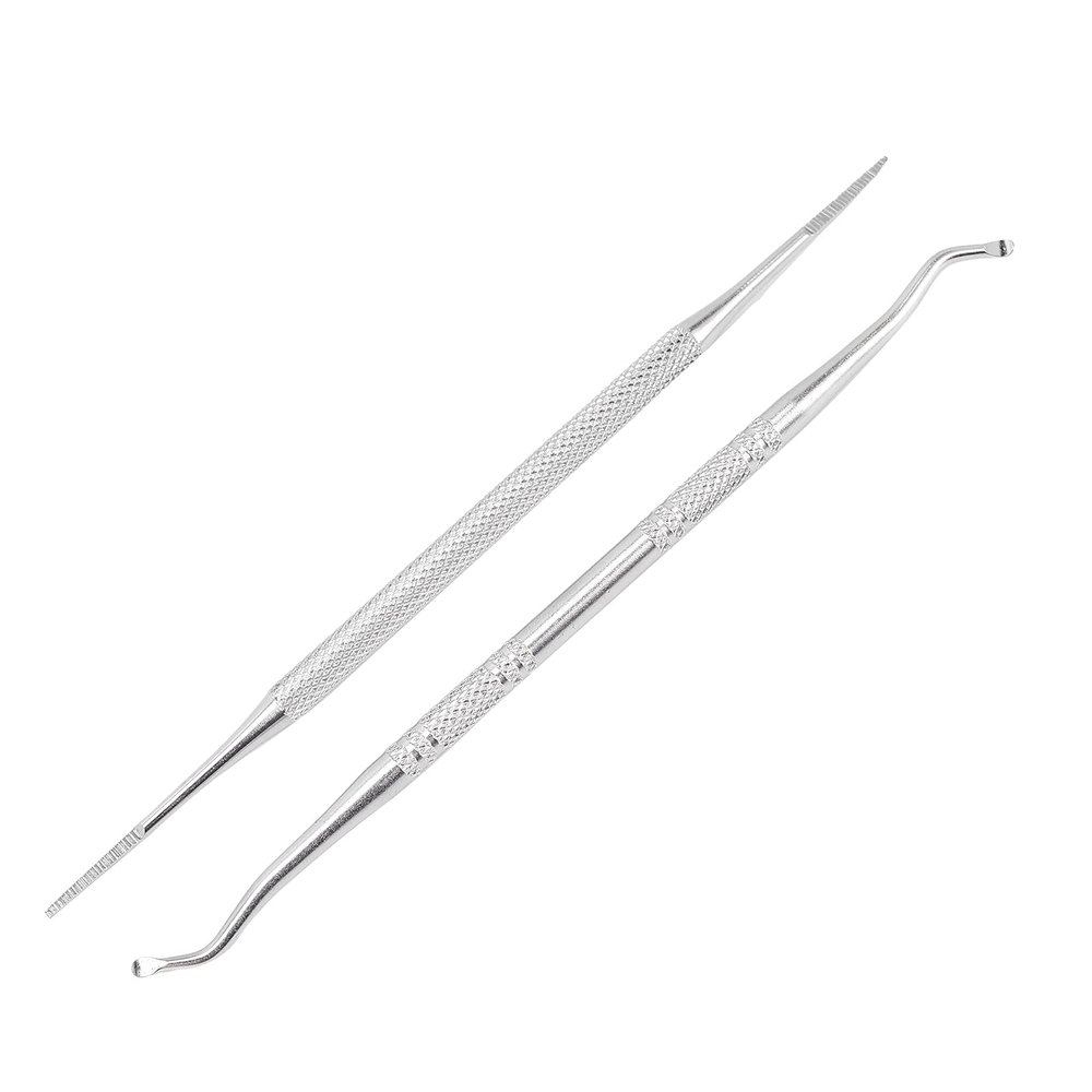 2pcs Ingrown Toenail File Lifter Professional Double Sided Stainless Steel Ingrown Toenail Cleaner Tool for Nail Salon Home