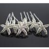 Personalized Fashion Hair Accessories Headdress U-clip Starfish Bride Hair Insert Dish Hair Device U-pin Rhinestone Alloy Hairpin Set (6 PCS) view 3