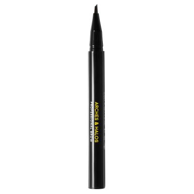Arches and Halos Angled Bristle Tip Waterproof Brow Pen - Water Based and Smudge Proof Eyebrow Pencil - Extended Wear - Warm Brown - 0.051 oz