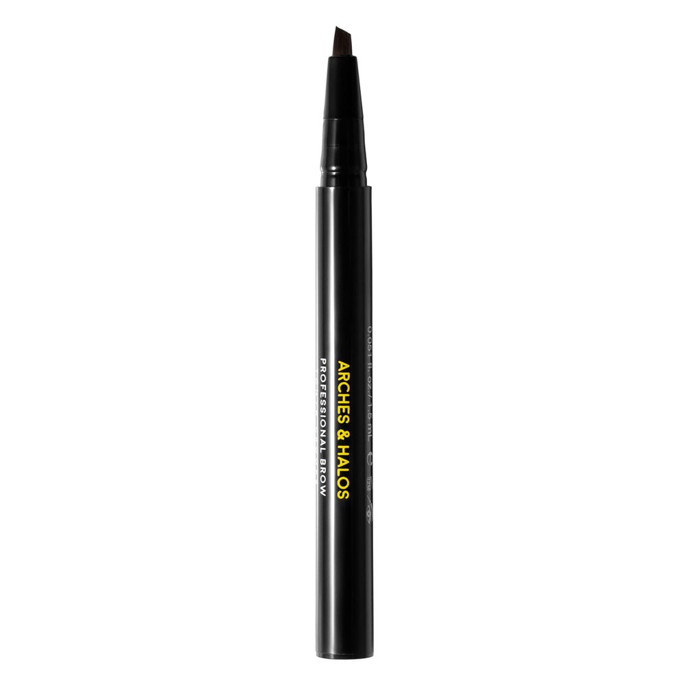 Arches and Halos Angled Bristle Tip Waterproof Brow Pen - Water Based and Smudge Proof Eyebrow Pencil - Extended Wear - Mocha Blonde - 0.051 oz
