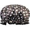 Reusable Women's Waterproof Shower Caps for Long Hair, Smoky Dots view 1