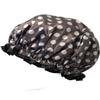 Reusable Women's Waterproof Shower Caps for Long Hair, Smoky Dots view 2