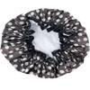 Reusable Women's Waterproof Shower Caps for Long Hair, Smoky Dots view 3