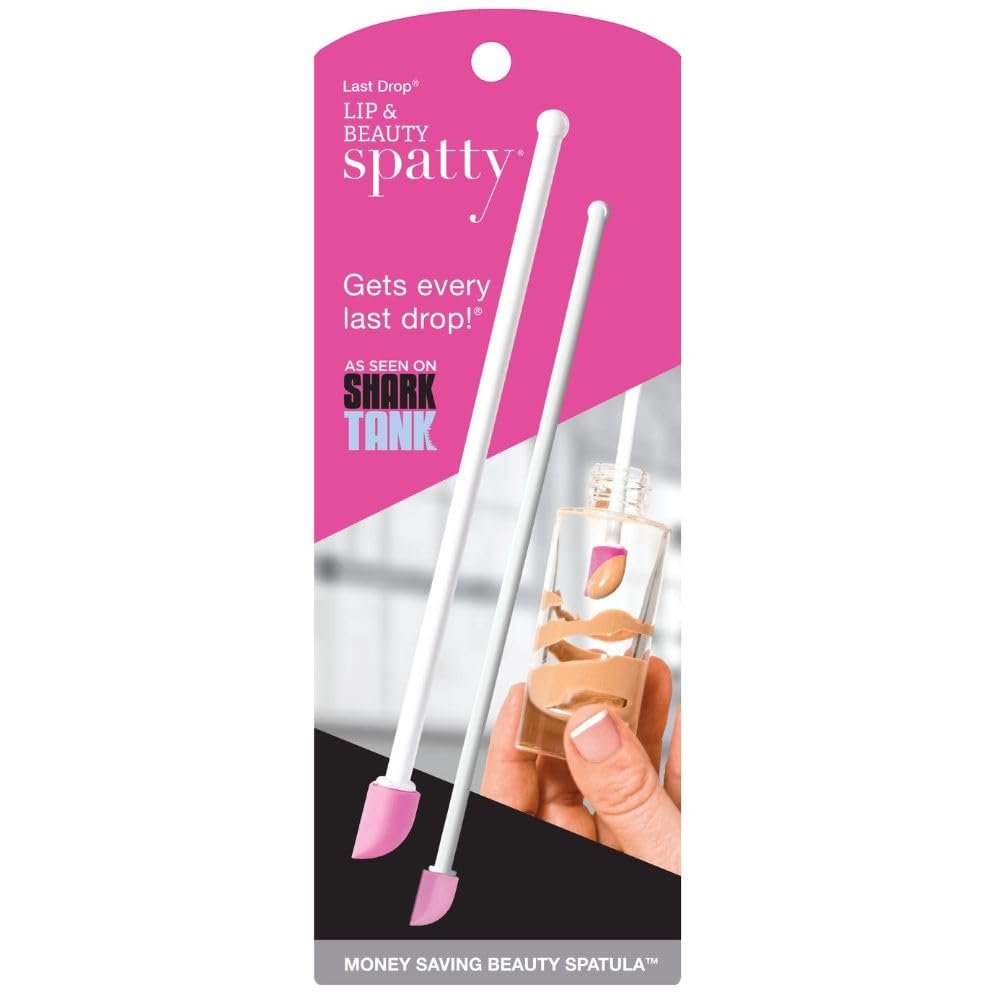 Spatty Daddy Mini Makeup Spatula Set (6 Inch Pink Combo Pack) Shark Tank, Lip Gloss Spatula, Mini Makeup Tool, Stocking Stuffers, Gifts for Women Who Have Everything, Teenage Girls, Scraper Tool