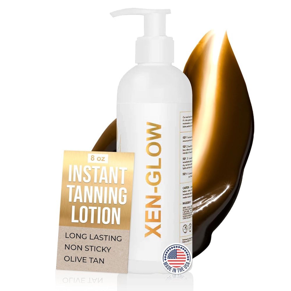 Dark Self Tanning Lotion for Face & Body - Hydrating Sunless Tanner for a Natural, Streak-Free Olive with Vitamin E, C & Aloe - Fast-Drying Dark Self Tanner for Sensitive, Fair & Pale Skin - 8 fl oz