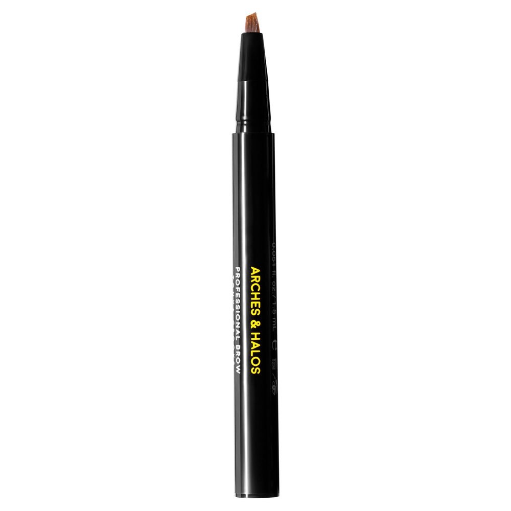 Arches and Halos Angled Bristle Tip Waterproof Brow Pen - Water Based and Smudge Proof Eyebrow Pencil - Extended Wear - Sunny Blonde - 0.051 oz