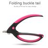 Acrylic Nail Clipper, Stainless Steel Flexible Fake Nail Tip Trimmer with Silicone Handle, Professional Acrylic Nail Tip Cutter Trimmer Manicure Tool for Salon Home view 2