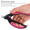 Acrylic Nail Clipper, Stainless Steel Flexible Fake Nail Tip Trimmer with Silicone Handle, Professional Acrylic Nail Tip Cutter Trimmer Manicure Tool for Salon Home view 3