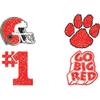 Anderson's Go Big Red Glitter Body Decals Assortment, 100 per Package, Tattoos, Cheek Cheers, Eyeblacks, Fan Gear, Sports Fan Gear,School Spirit, Football Cheerleader Accessories, Homecoming view 1
