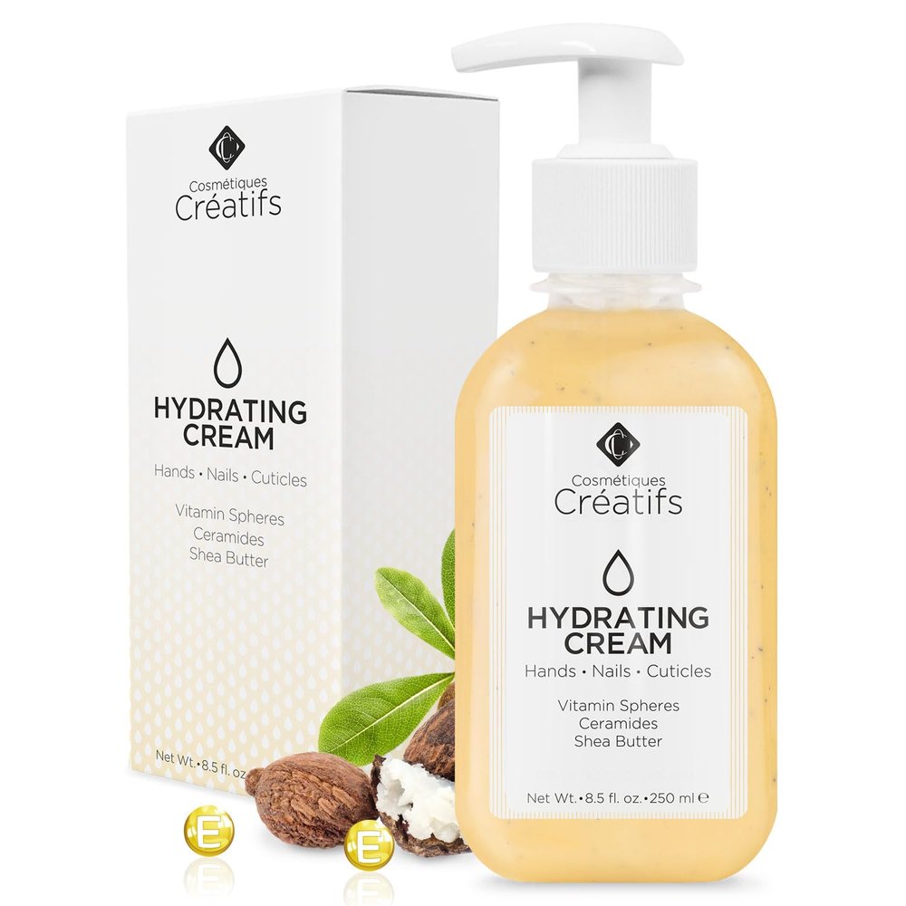 Cosmtiques Cratifs Moisturizing Hand Cream for Dry, Cracked Hands, Nails and Cuticles - 8.5 fl. oz. - Anti-Aging Skin Moisturizer with Vitamin E, Shea Butter, and Ceramides