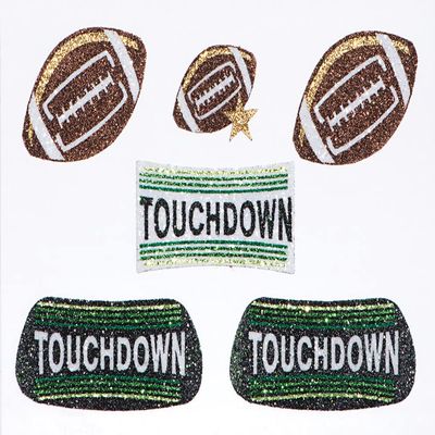 Anderson's Football and Touchdown Glitter EyeBlacks and Body Decals, 12 per Package, Tattoos, Cheek Cheers, Fan Gear, Sports Fan Gear,School Spirit, Football Cheerleader Accessories, Homecoming