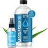 Magnesium Oil Spray and Bath Soak - Large 1 Liter (34 oz) and 2 oz Spray Bottle - Alternative to Magnesium Bath Flakes or Epsom Salts (2 Pack Bundle) view 1
