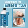 Magnesium Oil Spray and Bath Soak - Large 1 Liter (34 oz) and 2 oz Spray Bottle - Alternative to Magnesium Bath Flakes or Epsom Salts (2 Pack Bundle) view 2