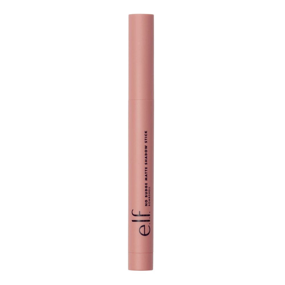 e.l.f. No Budge Matte Shadow Stick, One-Swipe Cream Eyeshadow Stick, Long-Wear & Crease Resistant, Matte Finish, Vegan & Cruelty-Free, Bombshell