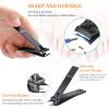 Nail Clippers Sets High Precisio Stainless Steel Nail Cutter Pedicure Kit Nail File Sharp Nail Scissors and Clipper Manicure Pedicure Kit Fingernails & Toenails with Portable cas (Yellow/Gray_25 in 1) view 2