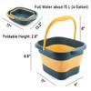 DoroSun Collapsible Foot Bath Basin Tub for Soaking Feet, Plastic Foldable Foot Spa Bucket Tools with Handle and Massager Acupoint for Camping Travel view 2