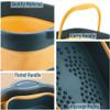 DoroSun Collapsible Foot Bath Basin Tub for Soaking Feet, Plastic Foldable Foot Spa Bucket Tools with Handle and Massager Acupoint for Camping Travel view 3