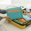Travel Hanging Toiletry Bag for Women, with Jewelry Organizer Compartment, Medium Waterproof Hanging Makeup Accessories, Cosmetic Essentials, Toiletries Dopp Kit Set with Trolley Belt, Blue view 2