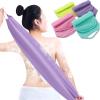4 Pcs Exfoliating Back Scrubber with Handles,Nylon Back Exfoliator Extended Length Back Washers Stretchable Exfoliating Washcloth Pull Strap Shower Scrubber for Body Cleans Skin Massages for Women Men view 1