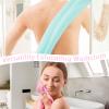 4 Pcs Exfoliating Back Scrubber with Handles,Nylon Back Exfoliator Extended Length Back Washers Stretchable Exfoliating Washcloth Pull Strap Shower Scrubber for Body Cleans Skin Massages for Women Men view 2