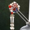 Retro Chinese Hairpins Clips Pearls Hair Sticks Flower Headpieces for Women Dress Hair Decor Jewelry Accessories view 3