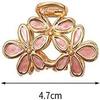 Style Metal Crab Claw Clip Flower Hair Claw Gorgeous Small Clips for Women Girls Charm Barrette Hair Accessories (Color : E) view 2